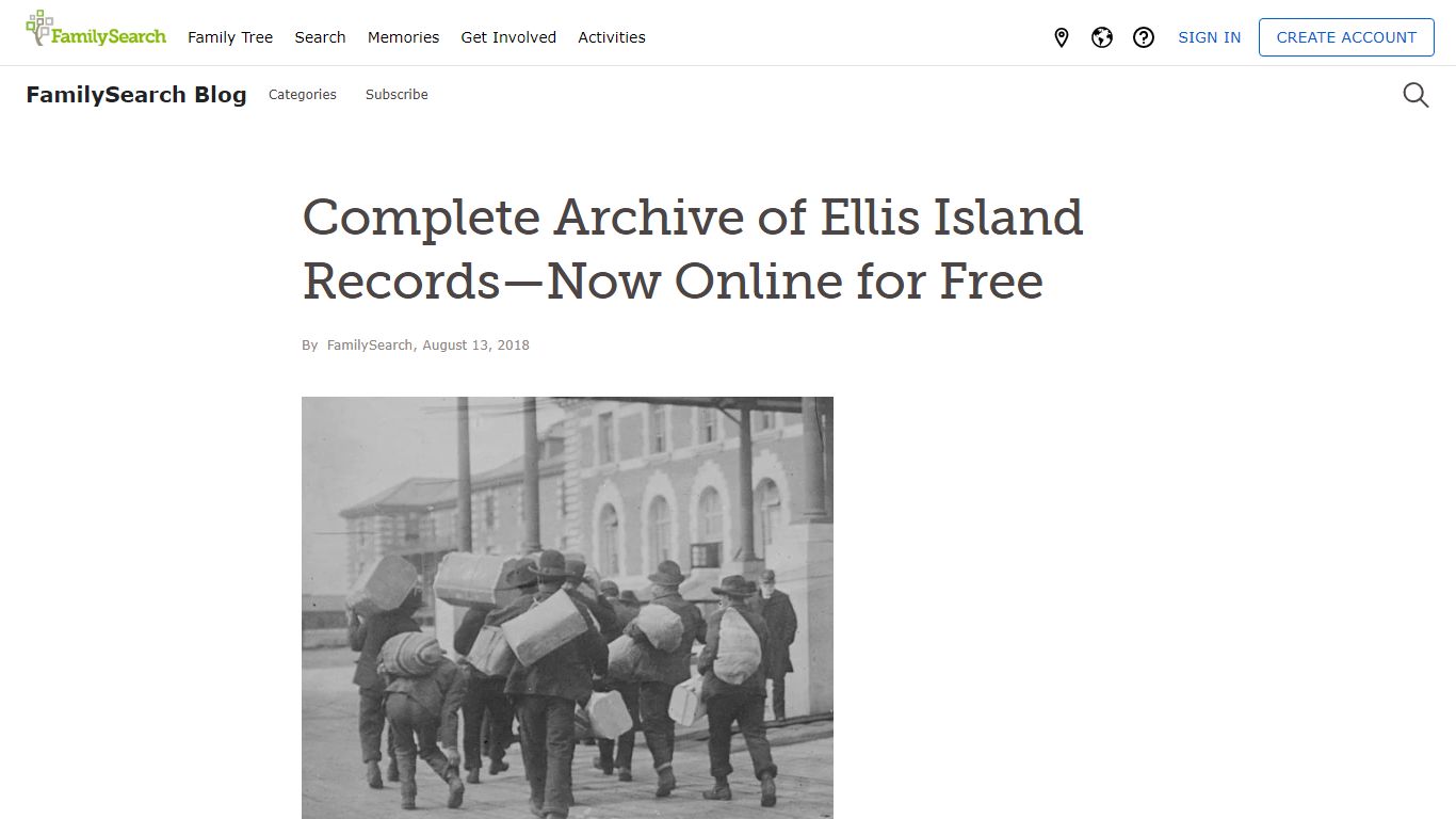 Search Free Ellis Island Archives and Records | FamilySearch